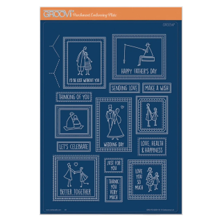 (GRO-PE-42634-16)Groovi plate A4 - Picture This: I'd Be Lost Without You Triangle People Set 2