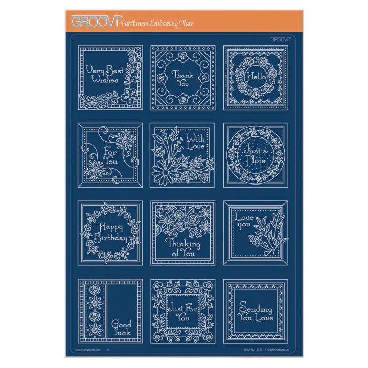 (GRO-FL-42636-16)Groovi plate A4 - Say It With Flowers Sampler