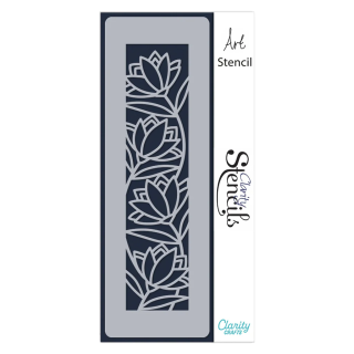 (STE-FL-01067-PA)Claritystamp Lotus Panel Stencil
