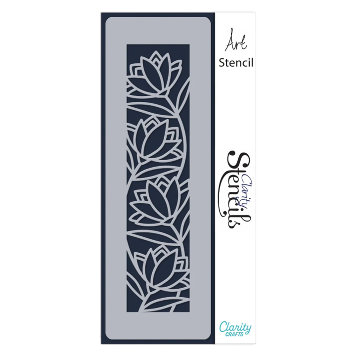 (STE-FL-01067-PA)Claritystamp Lotus Panel Stencil