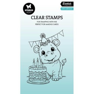 (SL-ES-STAMP950)Studio light Stamp Hippo Birthday Essentials n° 950