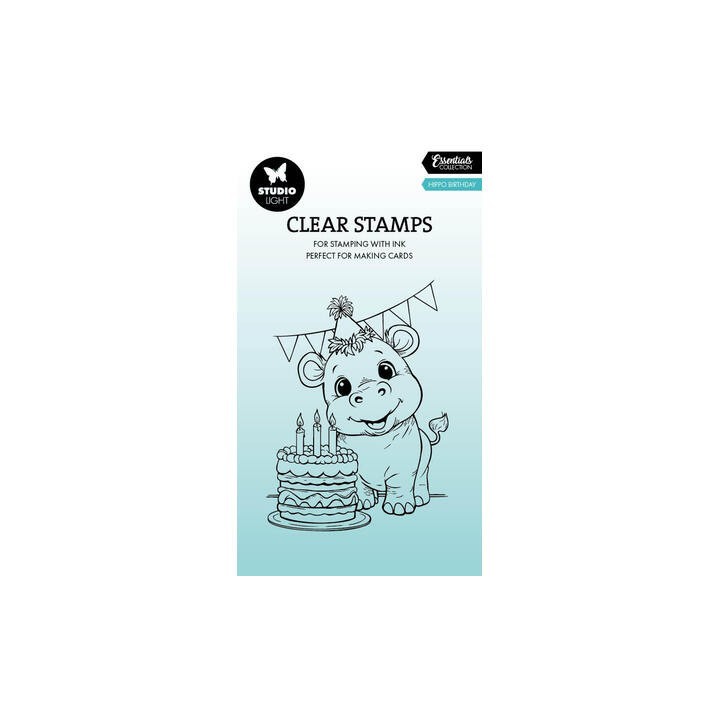 (SL-ES-STAMP950)Studio light Stamp Hippo Birthday Essentials n° 950