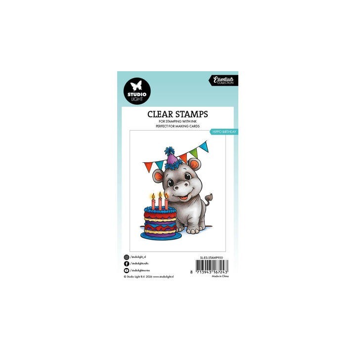 (SL-ES-STAMP950)Studio light Stamp Hippo Birthday Essentials n° 950