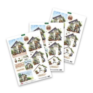 (11-DCD747)Katy Sue Designs  3D Die-Cut The Potting Shed (3pcs)