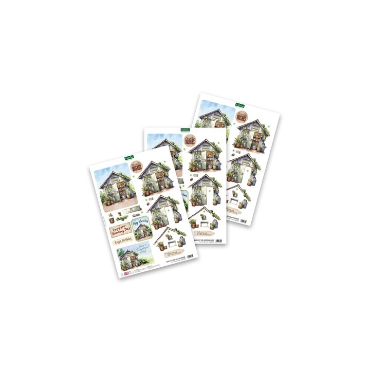 (11-DCD747)Katy Sue Designs  3D Die-Cut The Potting Shed (3pcs)