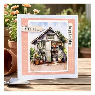 (11-DCD747)Katy Sue Designs  3D Die-Cut The Potting Shed (3pcs)