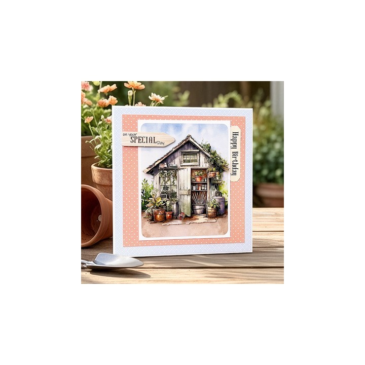 (11-DCD747)Katy Sue Designs  3D Die-Cut The Potting Shed (3pcs)