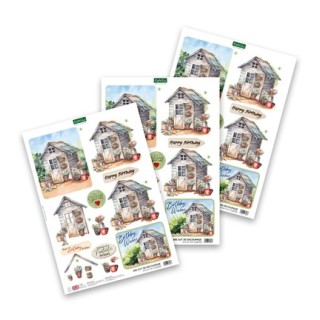(11-DCD748)Katy Sue Designs  3D Die-Cut Summer Shed (3pcs)