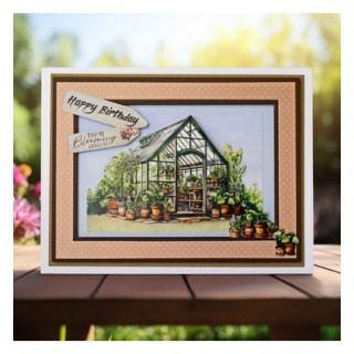 (11-DCD746)Katy Sue Designs  3D Die-Cut Summer Greenhouse