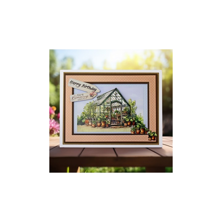 (11-DCD746)Katy Sue Designs  3D Die-Cut Summer Greenhouse