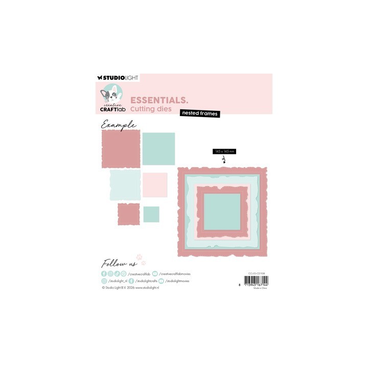 (CCL-ES-CD1108)Studio Light Cutting Die Nested Frames Essentials n° 1108