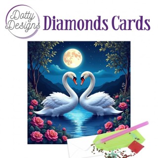 (DDDC1215)Dotty Designs Diamond Cards - Swans