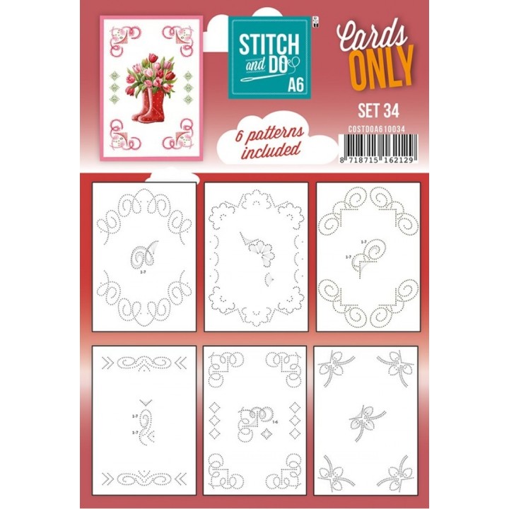 (COSTDOA610034)Stitch and Do - Cards Only A6 - Set 34