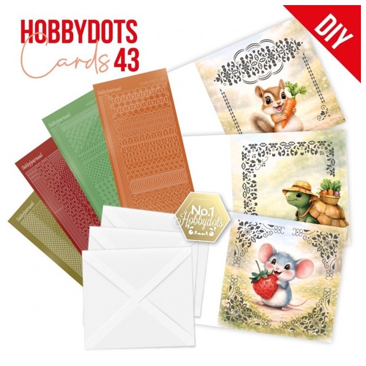 (DODOPP043)Hobbydots Cards 43 - Cute Garden Friends