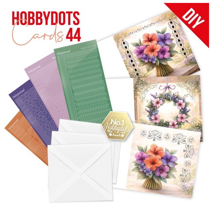(DODOPP044)Hobbydots Cards 44 - Sunny Garden Florals