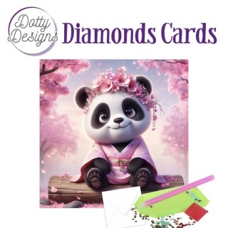 (DDDC1213)Doty Designs Diamond Cards - Sakura Blossom Panda