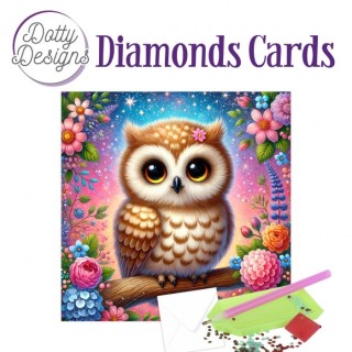 (DDDC1214)Doty Designs Diamond Cards - Starlight Blossom Owl