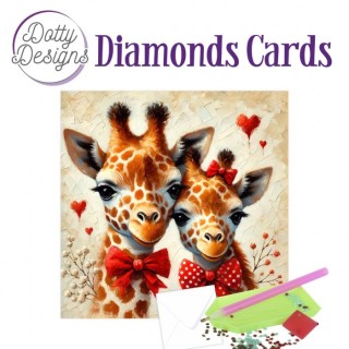 (DDDC1216)Doty Designs Diamond Cards - Sweetheart Giraffe Duo