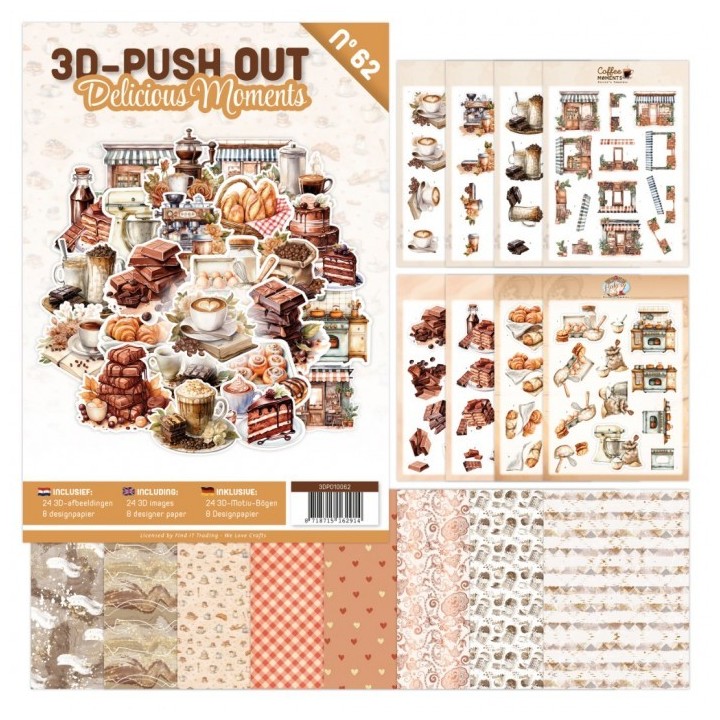 (3DPO10062)3D Push-Out Book 62 - Delicious Moments