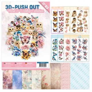 (3DPO10063)3D Push-Out Book 63 - Floral & Wildlife Collection