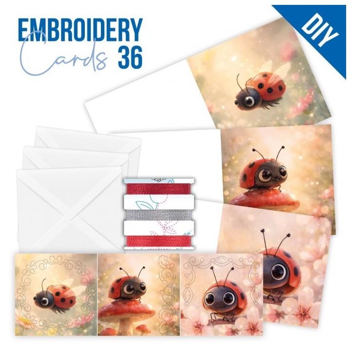 (STDOPP036)Stitch and Do Cards 36 - Ladybug