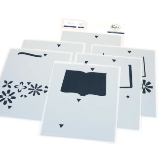 (309925)Pinkfresh Artful Foundations Stencil Floral Tale