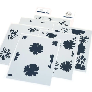 (309125)Pinkfresh Artful Foundations Stencil Petal Pop