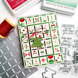 (309325)Pinkfresh Artful Foundations Builder Stencil Refined Grid