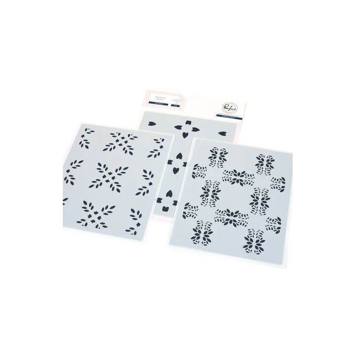 (309725)Pinkfresh Artful Foundations Stencil Petal Mosaic
