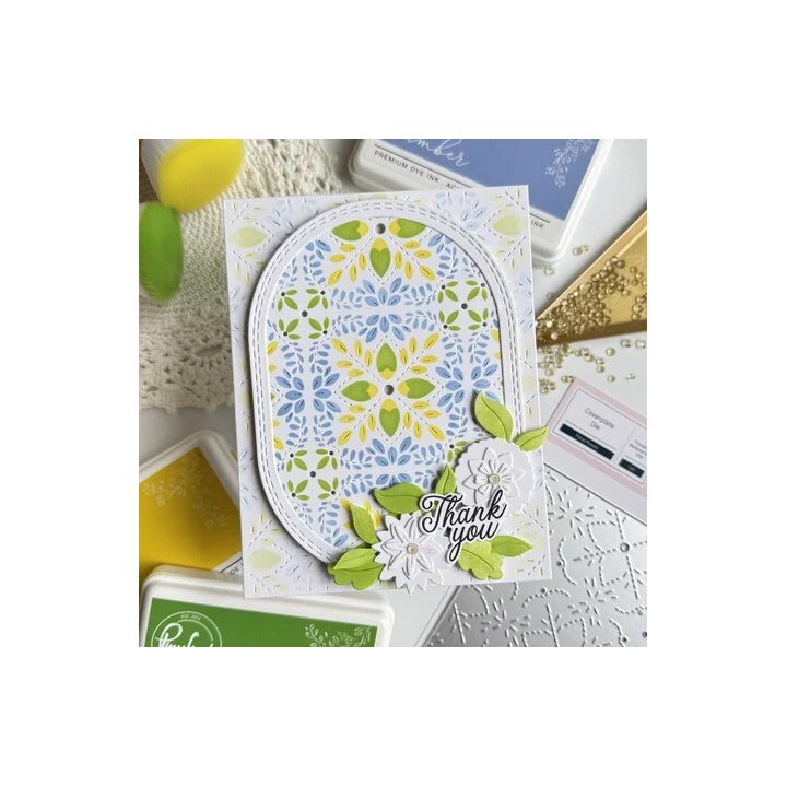 (309725)Pinkfresh Artful Foundations Stencil Petal Mosaic
