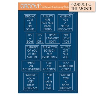 (GRO-WO-42639-04)Groovi Plate A5 Tall Art Deco Sentiments