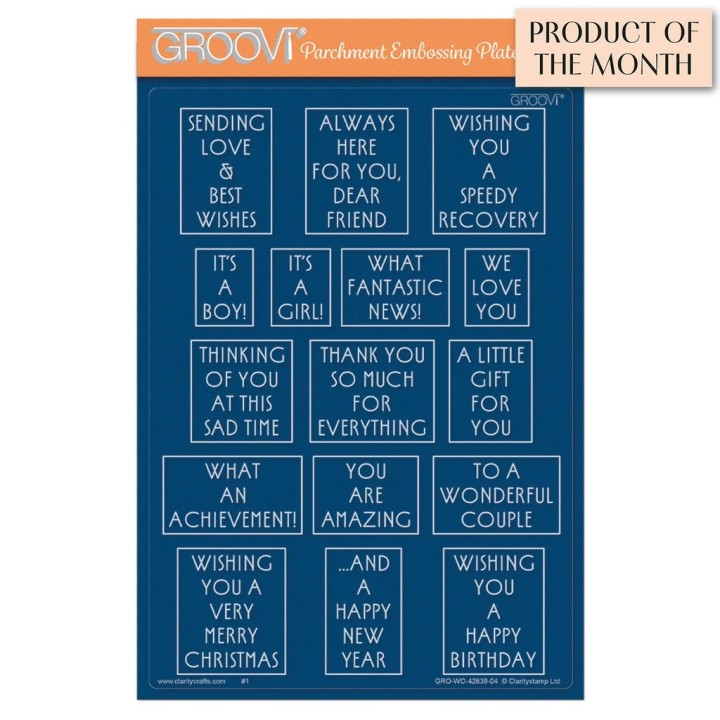 (GRO-WO-42639-04)Groovi Plate A5 Tall Art Deco Sentiments