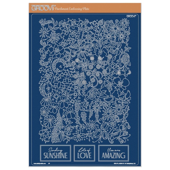 (GRO-FL-42646-16)Groovi plate A4 - Flower Wall