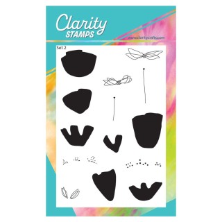 (STA-FL-12329-A6)Claritystamp Barbara's Build a Bloom - Botanicals Set 2