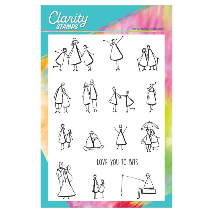 (STA-PE-12198-A6)Claritystamp Barbara's Triangle People A6 Stamp Set