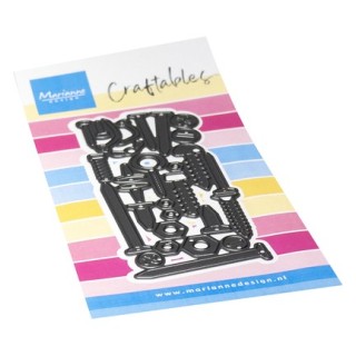 (CR1736)Craftables Punch die XL - Nuts & bolts
