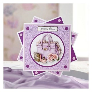 (11-DCD750)Katy Sue Designs  3D pre-decoupe - Lavender Luxe Glamour