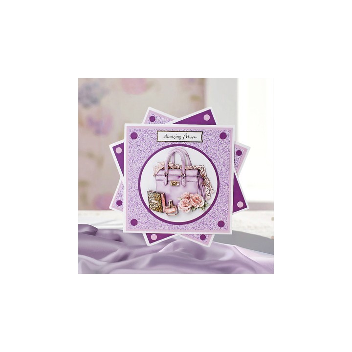 (11-DCD750)Katy Sue Designs  3D pre-decoupe - Lavender Luxe Glamour