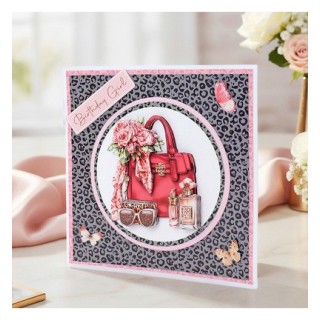 (11-DCD751)Katy Sue Designs  3D pre-decoupe - Blush & Bloom Beauty Bag