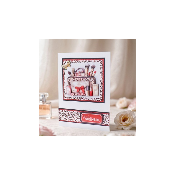 (11-DCD753)Katy Sue Designs  3D pre-decoupe - Scarlet Chic