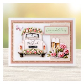 (11-DCD755)Katy Sue Designs  3D pre-decoupe - Just Married