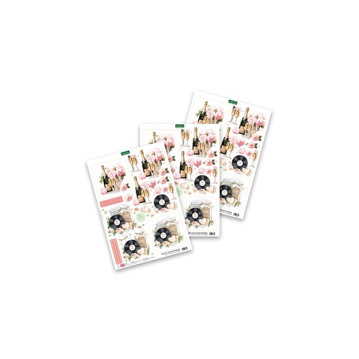 (11-DCD756)Katy Sue Designs  3D pre-decoupe - Vintage Celebrations