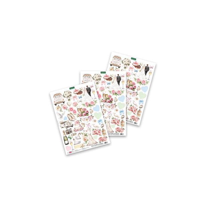 (12-DCE022WD)Katy Sue Designs Embellissements de mariage - Forever & Always