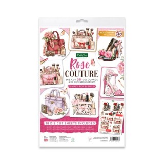 (11-DCDRCO10)Katy Sue Designs Collection de decoupages et embellissements - Rose Couture