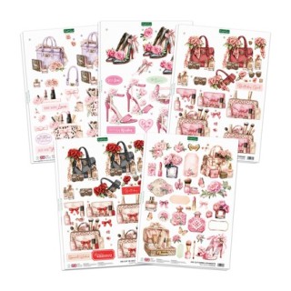 (11-DCDRCO10)Katy Sue Designs Collection de decoupages et embellissements - Rose Couture