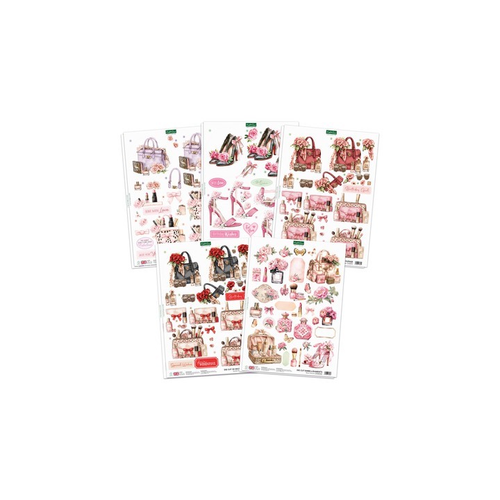 (11-DCDRCO10)Katy Sue Designs Collection de decoupages et embellissements - Rose Couture