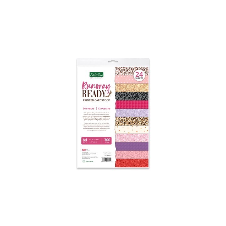 (03-10074RUN)Katy Sue Designs Cardstock imprime - Runway Ready