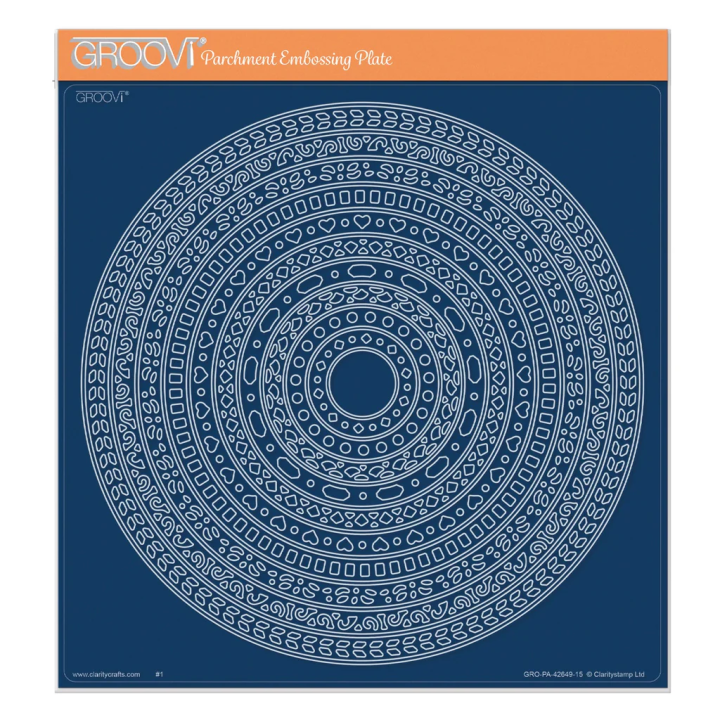 (GRO-PA-42649-15)Groovi Plate A4 Nested Circles Doodle Frame-Its Frames