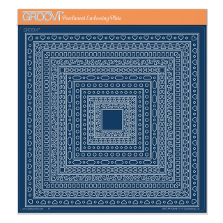 (GRO-PA-42648-15)Groovi Plate A4 Nested Squares Doodle Frame-Its Frames