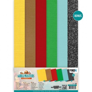 (BB-A4-10035)Linen Cardstock Pack - Berries Beauties - Grillmasters - A4